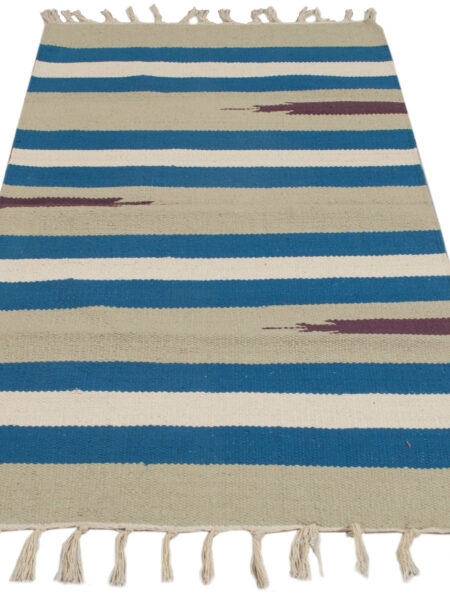 kilim indiano Authentic Modern e Original, handmade, 80x50 cm