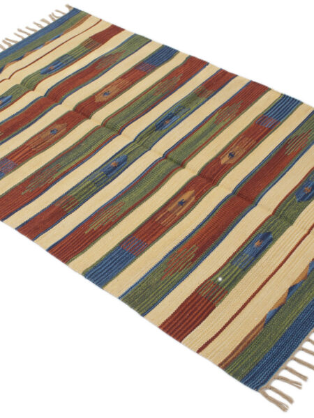90X60 cm Autentik kilim Kelim Original Hand Made Classic STYL - EASY TO CLEAN - DOUBLE FACE