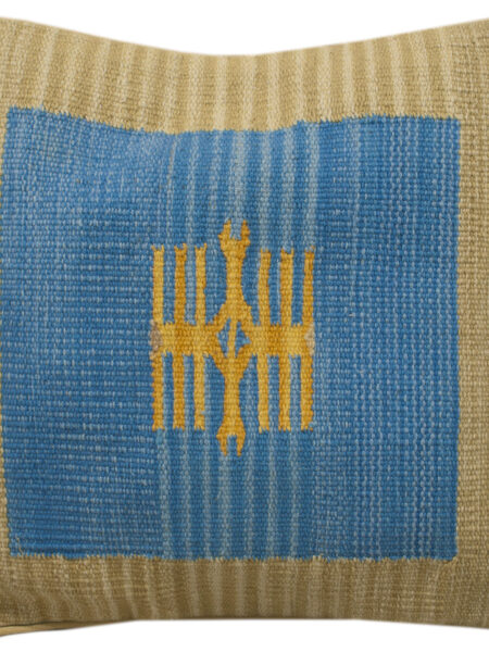 - 40x40 cm Authentic Cushion Square kilim handmade golden