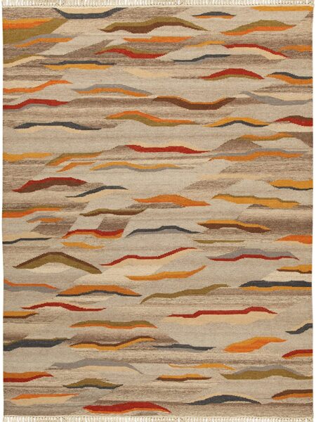 kilim Fine Rug, Red/Multicolor, 200x140
