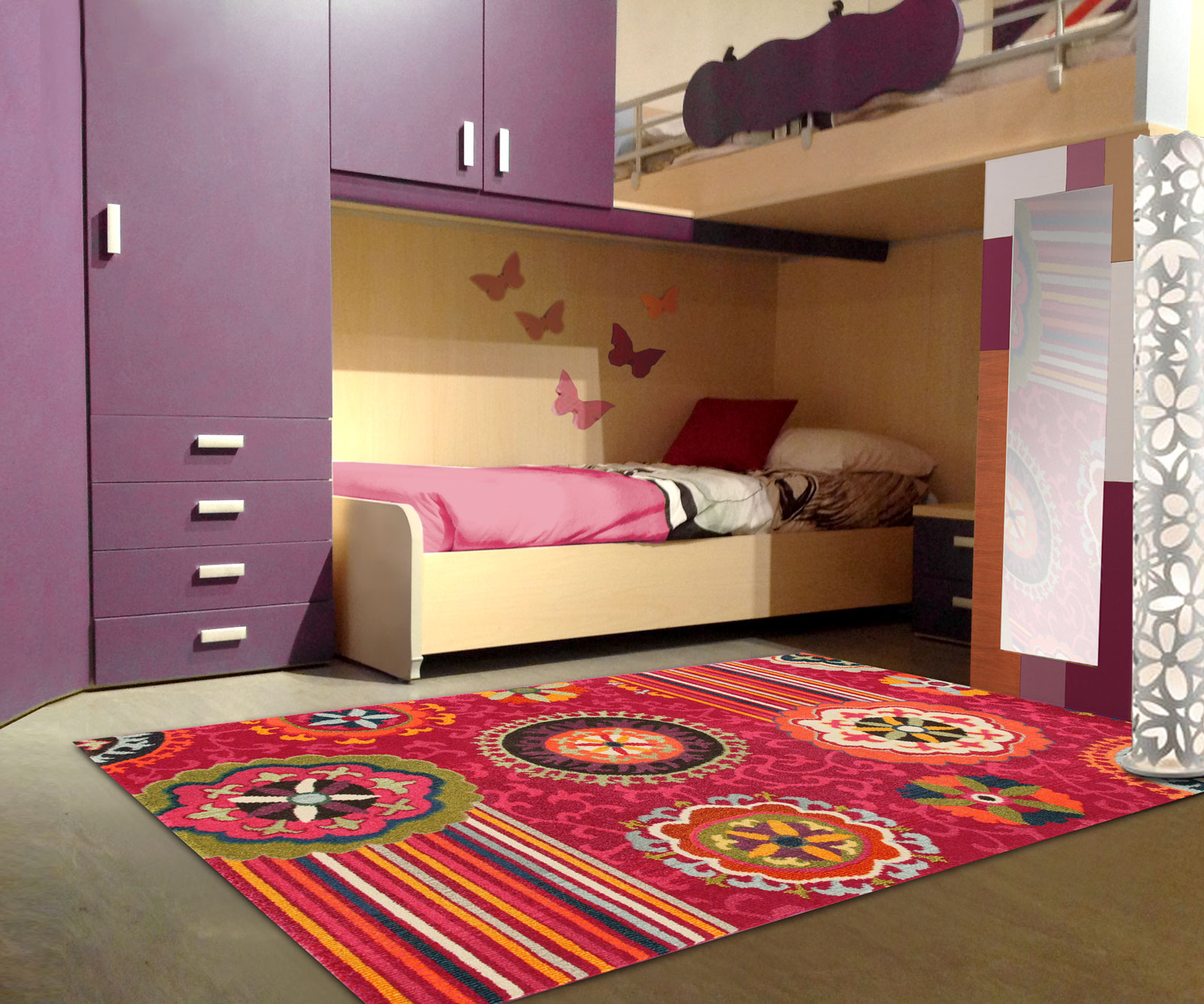 190x133 cm Rug Modern New con Machine Loom Ide