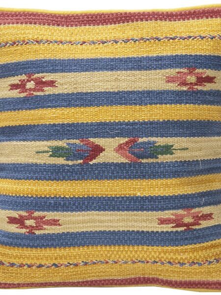 - 40x40 cm Authentic Cushion Square kilim handmade golden
