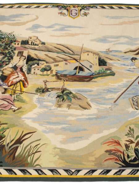 Aubusson Tapestry classic figurativ original: Francia 205x150 cm