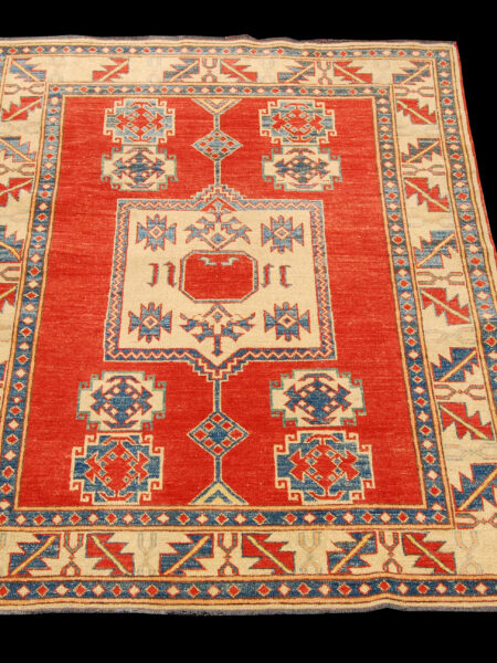 Rectangular Hand knotted carpet Ghazni / Chubi Green Colors 182x133 cm