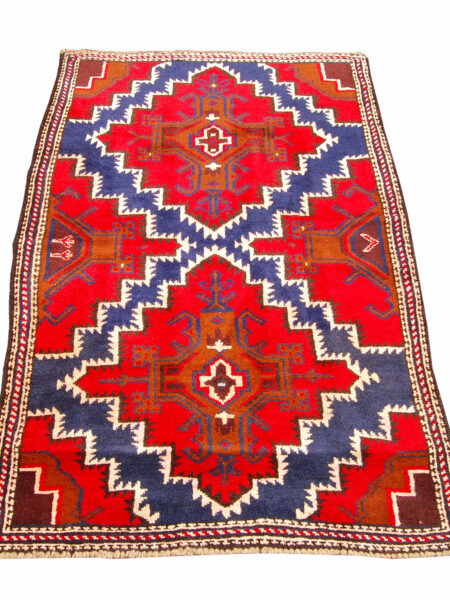 Genuine, Original Pure Wool Rug Rustic Handmad Carpet cm 140x93