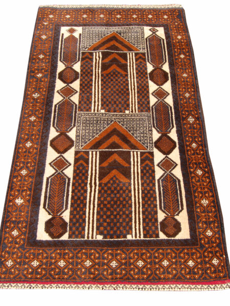 Genuine, Original Pure Wool Rug Rustic Handmad Carpet cm 150x82