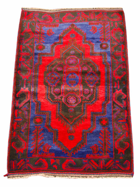 Genuine, Original Pure Wool Rug Rustic Handmad Carpet cm 150x92