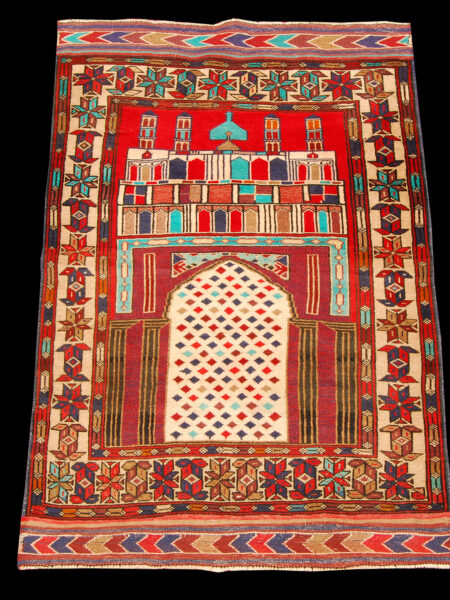 Genuine, Original Pure Wool Rug Rustic Handmad Carpet cm 148x96
