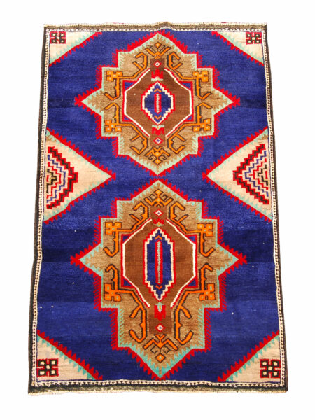 Genuine, Original Pure Wool Rug Rustic Handmad Carpet cm 140x85
