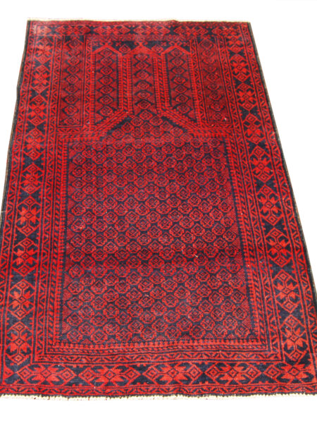 Genuine, Original Pure Wool Rug Rustic Handmad Carpet cm 138x87
