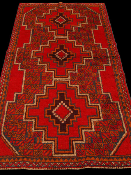 Genuine, Original Pure Wool Rug Rustic Handmad Carpet cm 197x107
