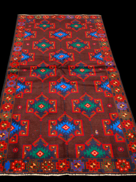 Genuine, Original Pure Wool Rug Rustic Handmad Carpet cm 200x105