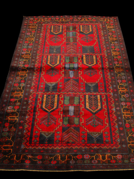 Genuine, Original Pure Wool Rug Rustic Handmad Carpet 171x104 cm