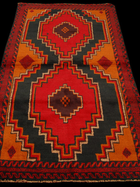 Genuine, Original Pure Wool Rug Rustic Handmad Carpet cm 192x104