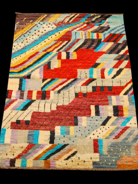 TAIMANY Original Pure Wool Rug / Modern Handmad Carpet 171X118 cm