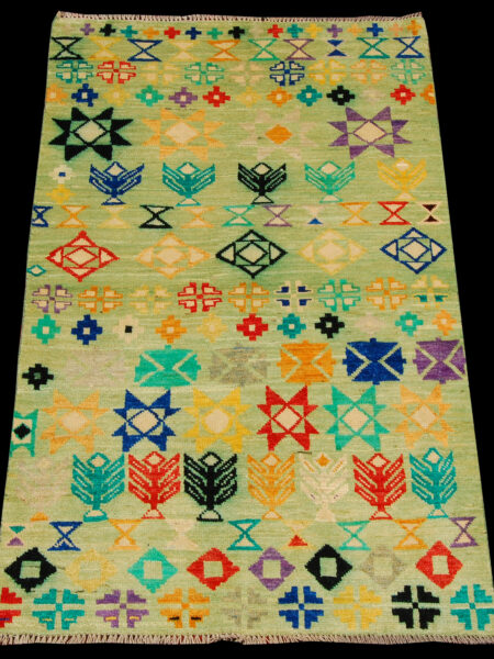 TAIMANY Original Pure Wool Rug / Modern Handmad Carpet 182X115 cm