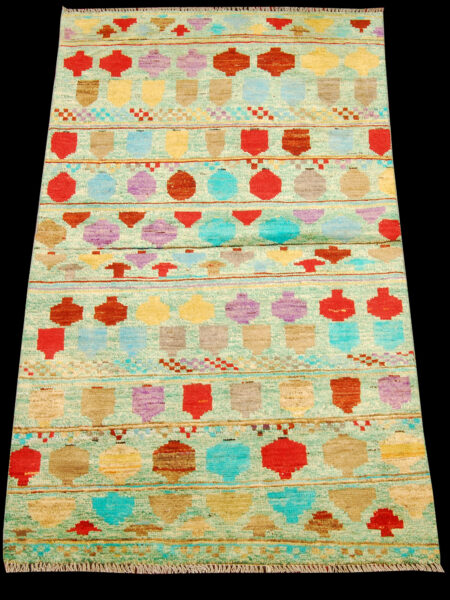 TAIMANY Original Pure Wool Rug / Modern Handmad Carpet 190X111 cm