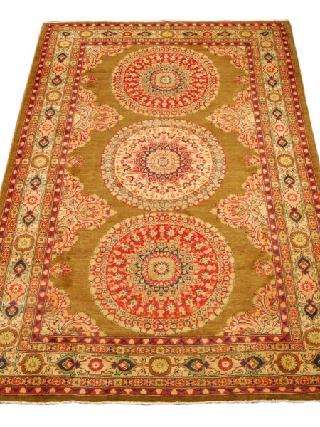 Hand knotted carpet Ghazni / Chubi - Olives Colors 300x200 cm