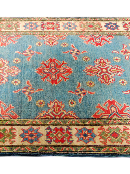 Hand knotted carpet Ghazni / Chubi - Light blue cm 147x101