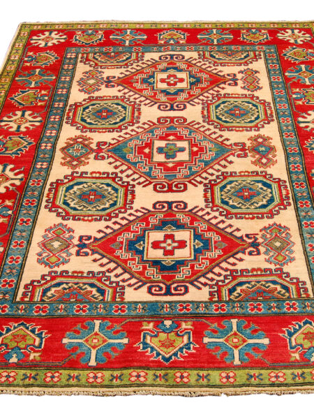 Hand knotted carpet Ghazni / Chubi - beige cm 190x147