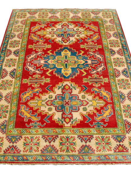 Hand knotted carpet Ghazni / Chubi - Red cm 180x125