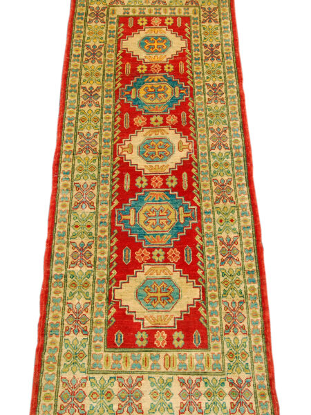 Runner Hand knotted carpet Ghazni Chubi Red Colors 292x80 cm