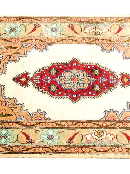 Istanbul Antique Rug Hereche / Hereke in Silk 100% - 73x46 cm