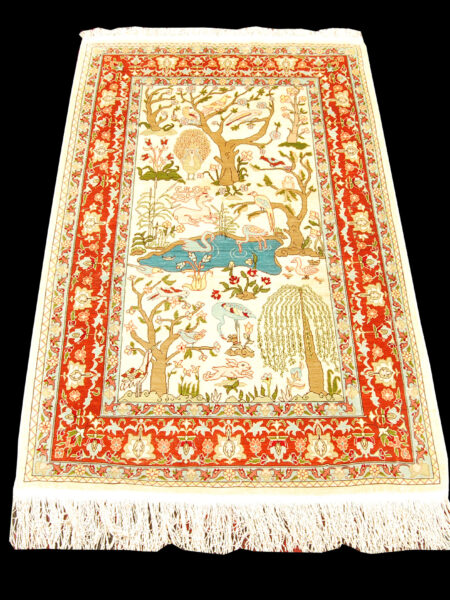 Antique Rug Hereche / Hereke in Silk 100% Size 122x74