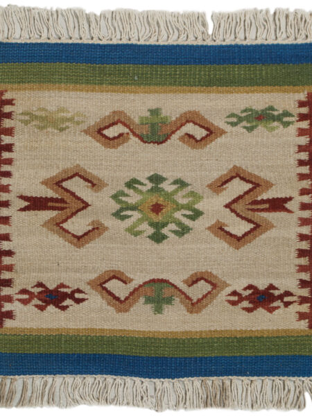40x40 cm Tappetino kilim India Occasione Wool Cotton #