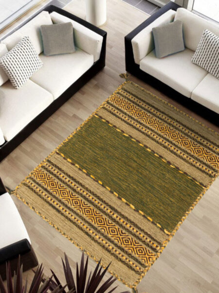 kilim Lory tribal 100% Cotton, indiano, handmade 150x90 cm Machine Washable