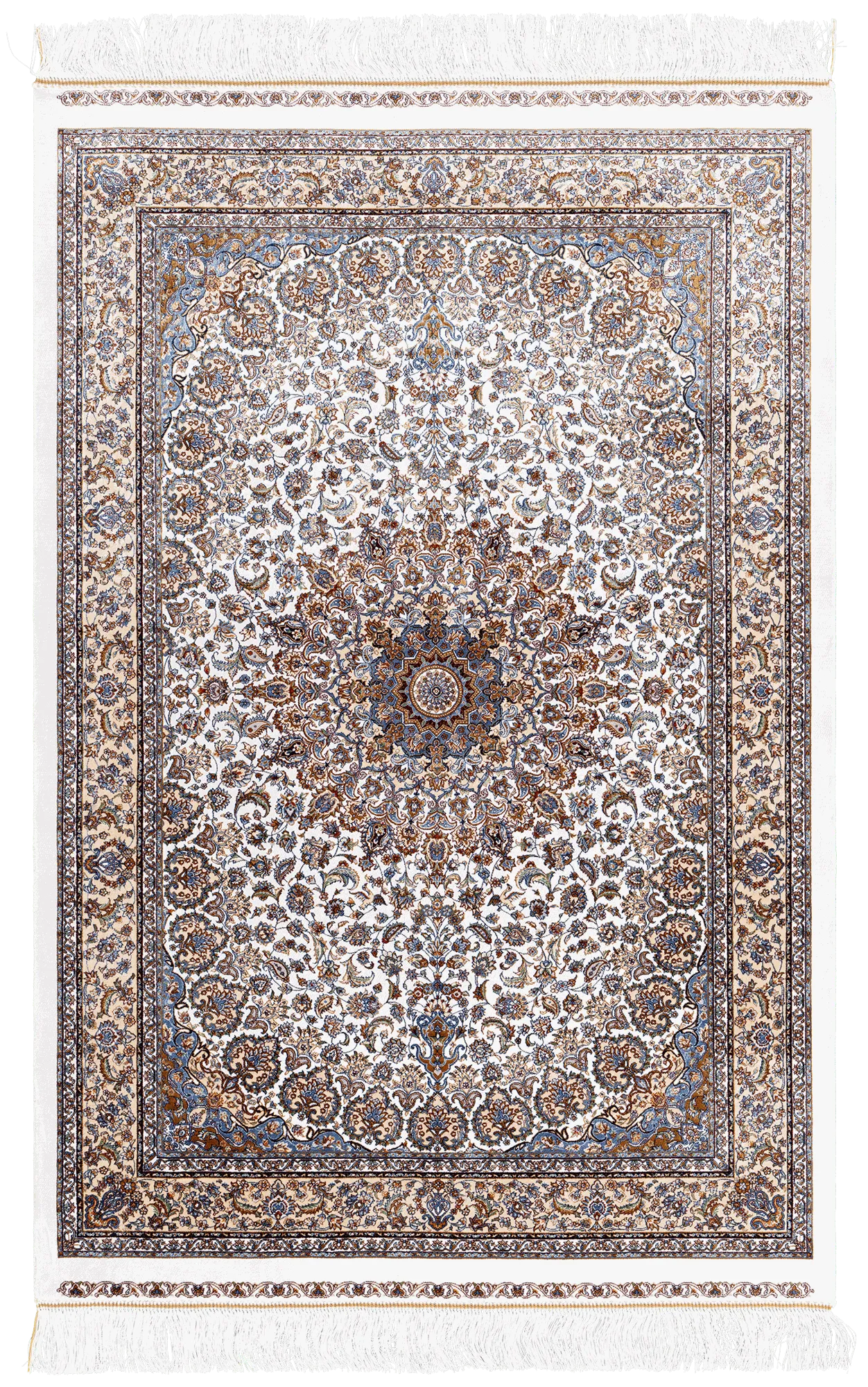 Full design of the beige Garden Medallion Rug